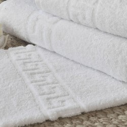 Cotton white hotel bath Towel 500gr/m2 Greek border
