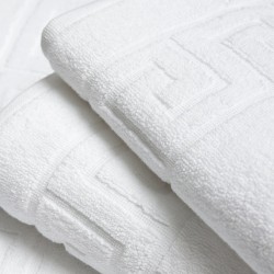 Cotton white hotel bath Towel 600gr/m2 with Greek border